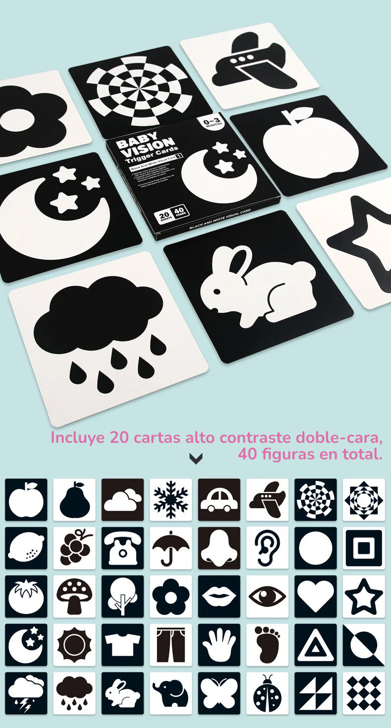 Tarjetas de Alto Contraste |  Método Montessori