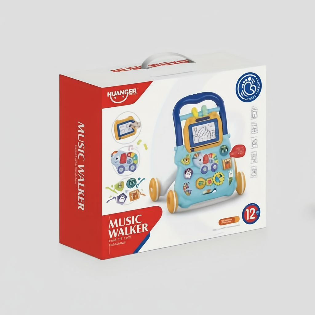 Andadera Bebé 3 en 1: Centro de Actividades, Pizarrón Mágico y Carrito de Aprendizaje – Primeros Pasos y Diversión Creativa