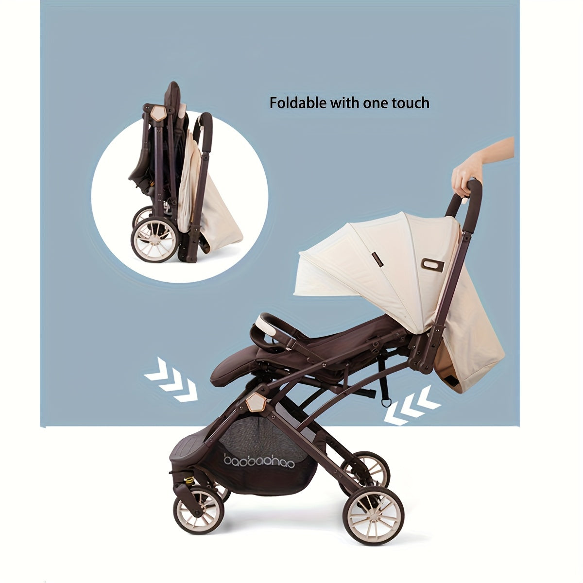 Carriola de Viaje Ultraligera: Plegado a una Mano, Lista para el Avión