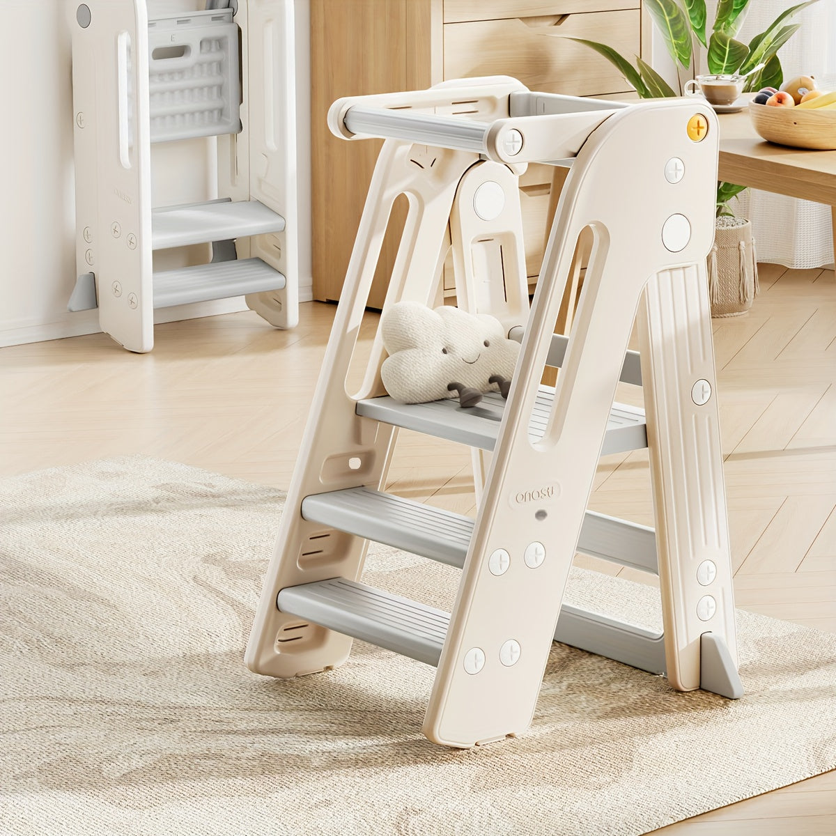Torre de Aprendizaje Plegable y Ajustable: Fomenta la Independencia de tu Hijo
