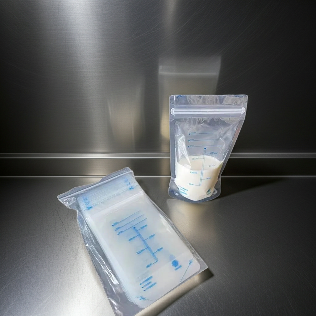 30 Uds. Bolsas para Leche Materna| 200 ml, Doble Sello y Boquilla