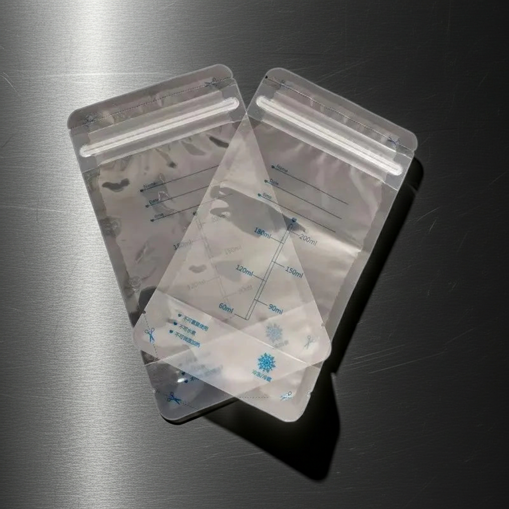 30 Uds. Bolsas para Leche Materna| 200 ml, Doble Sello y Boquilla