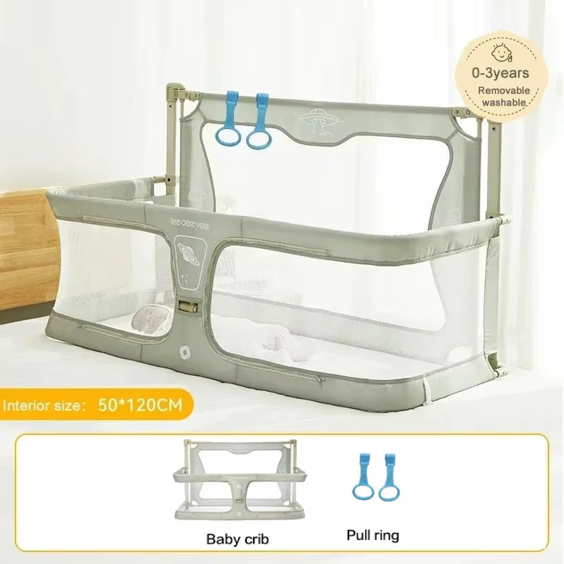 Barrera lateral retráctil y portátil para cama 3 en 1