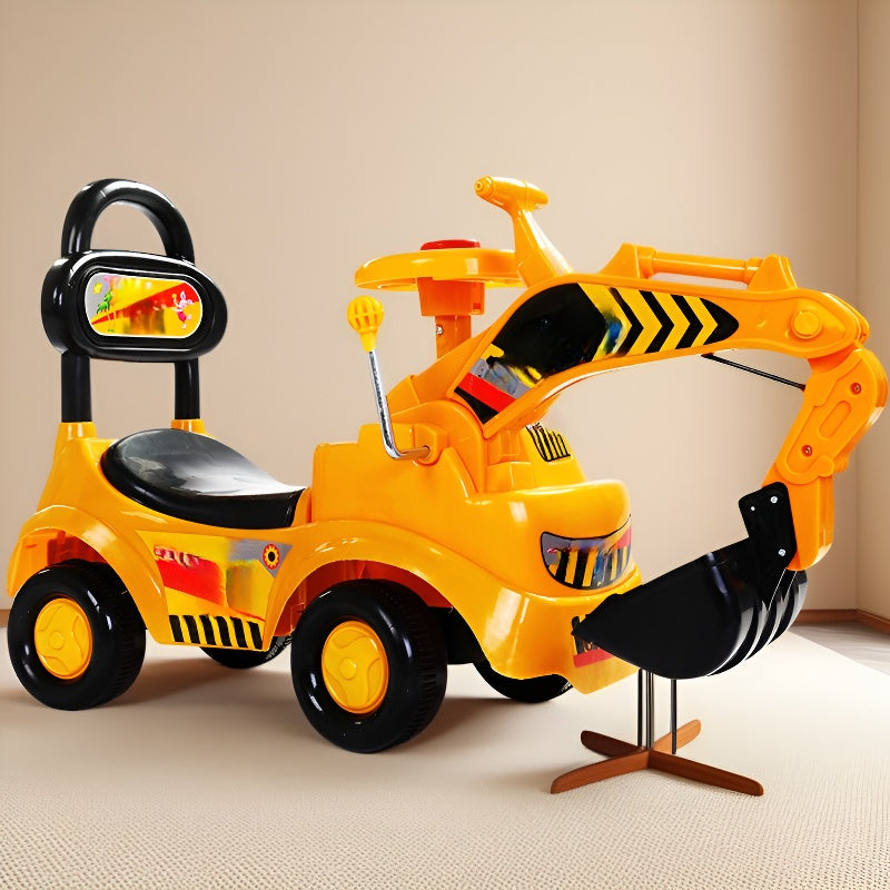 Juguete Excavadora Multifuncional de Alta Calidad para Niños (Empujar y Montar)