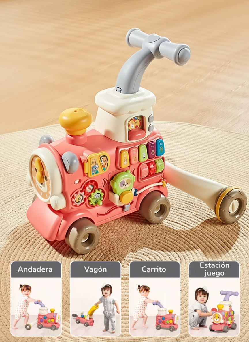 Andadera bebé Tren de Actividades Montessori y Centro de Aprendizaje Temprano – Primeros Pasos y Diversión Educativa