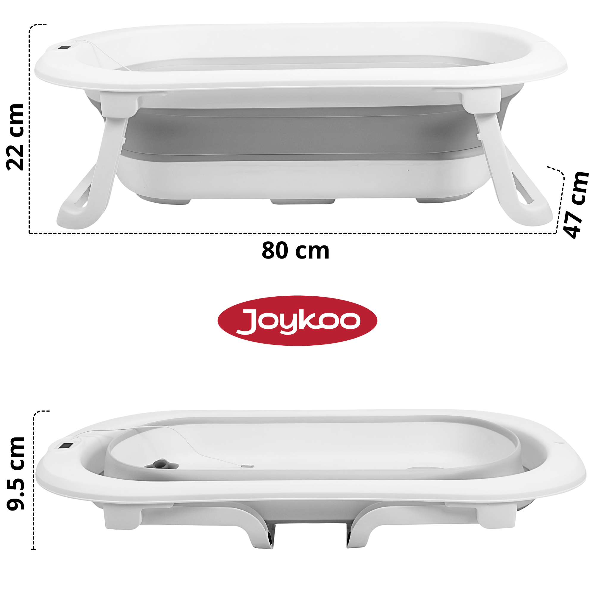 Bañera Plegable Portátil con Termómetro Integrado y Cojín (0-12 Meses)