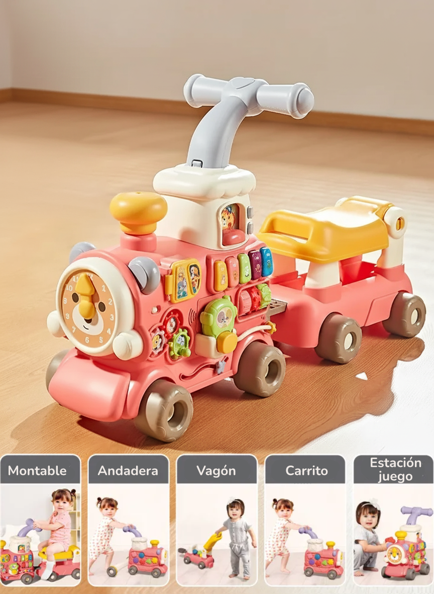 Andadera bebé Tren de Actividades Montessori y Centro de Aprendizaje Temprano – Primeros Pasos y Diversión Educativa