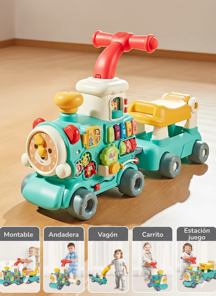 Andadera bebé Tren de Actividades Montessori y Centro de Aprendizaje Temprano – Primeros Pasos y Diversión Educativa