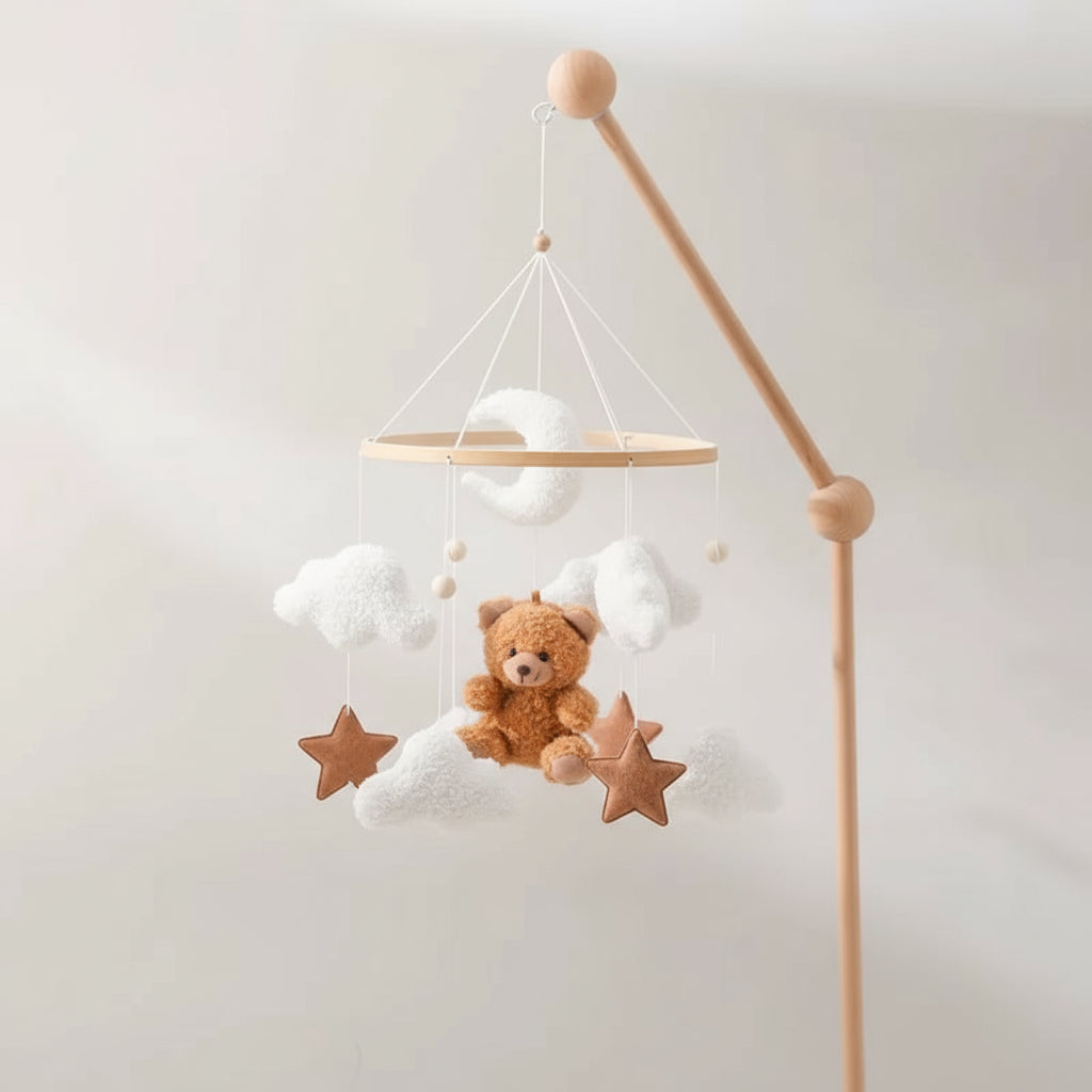 Movíl colgante de madera para cuna de 0 a 12 meses