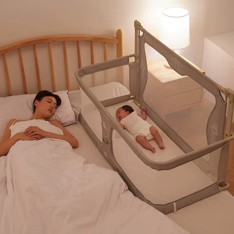 Barrera lateral retráctil y portátil para cama 3 en 1