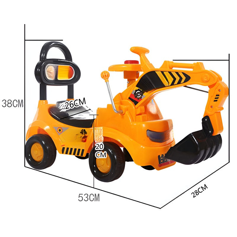 Juguete Excavadora Multifuncional de Alta Calidad para Niños (Empujar y Montar)