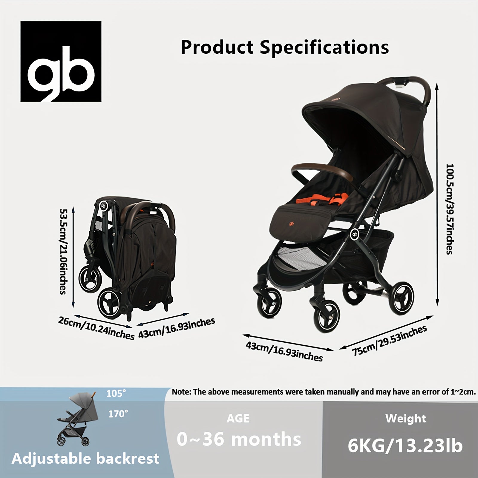 Carriola Plegable GB: Comodidad Extrema y Rendimiento Todo Terreno