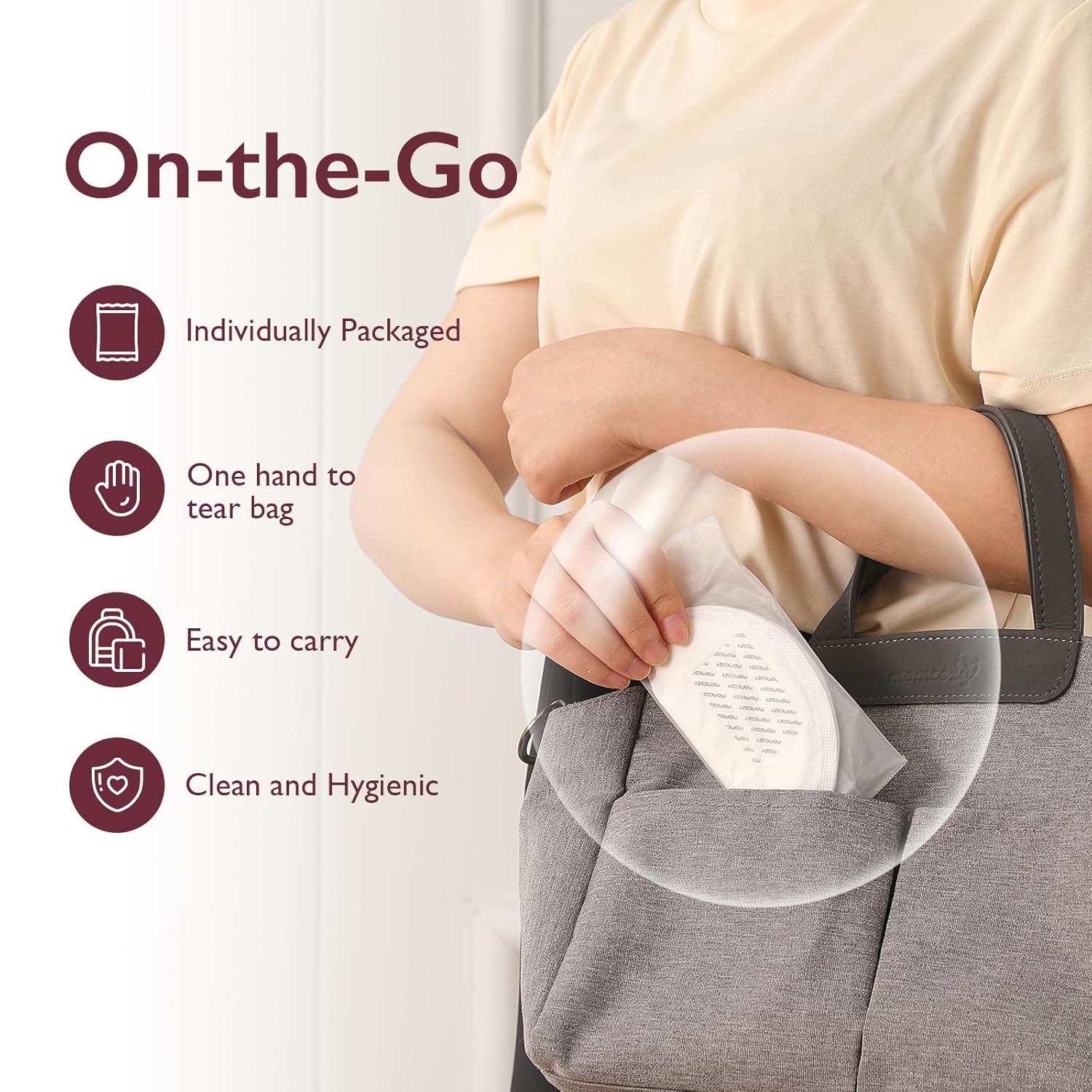 Almohadillas de Lactancia Desechables Momcozy (60,120,200 piezas)| Ultra Finas, Absorción Rápida y Transpirables