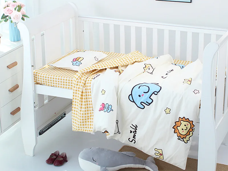 Set de Cama para Cuna Premium | Estampado Reactivo y Relleno de Seda