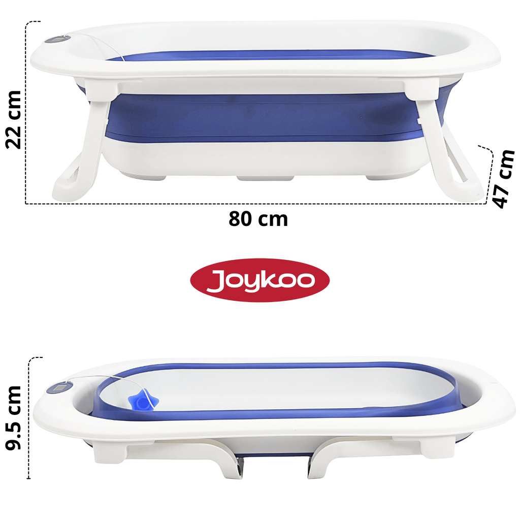 Bañera Plegable Portátil con Termómetro Integrado y Cojín (0-12 Meses)