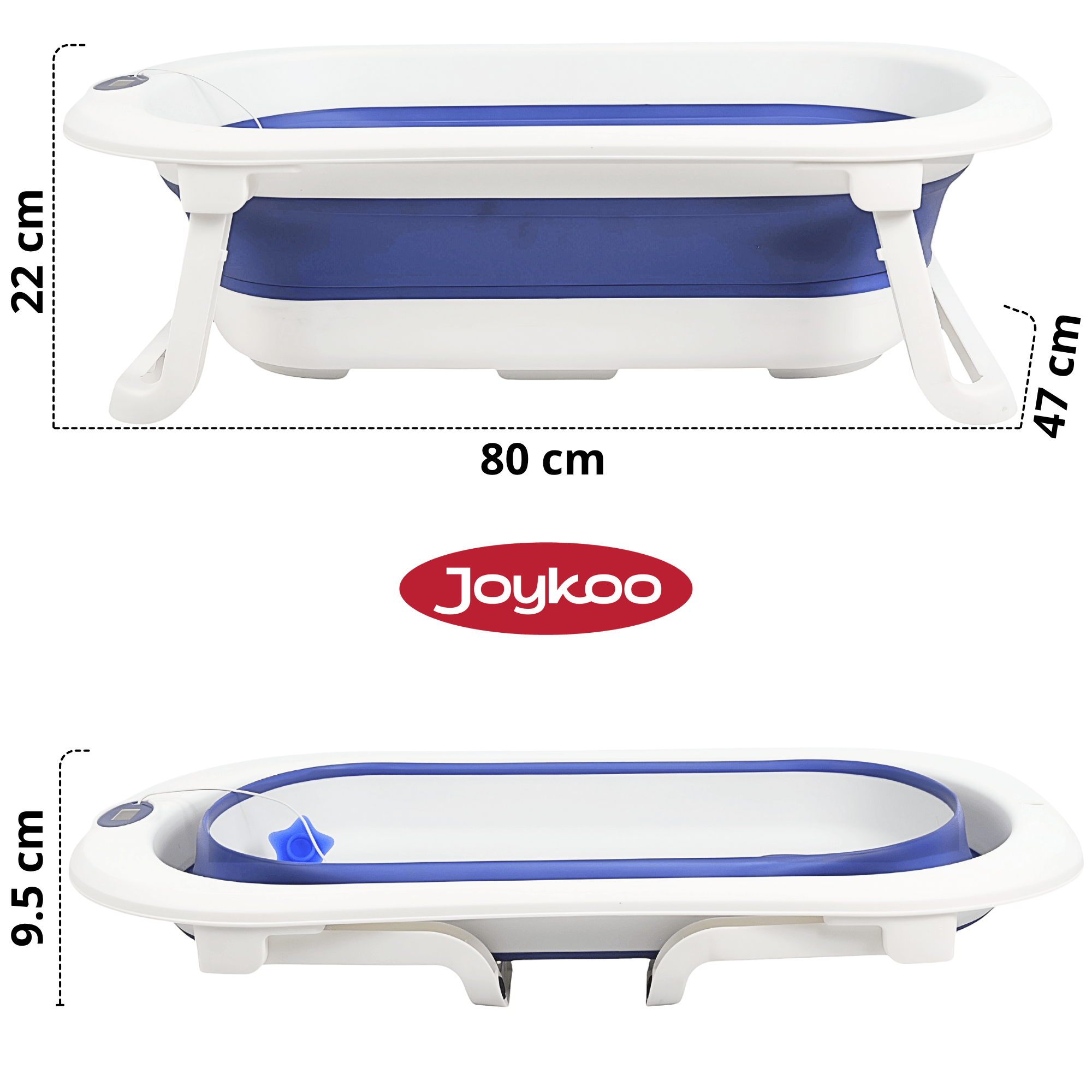 Bañera Plegable Portátil con Termómetro Integrado y Cojín (0-12 Meses)