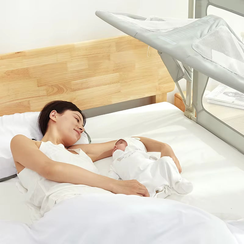 Barrera lateral retráctil y portátil para cama 3 en 1