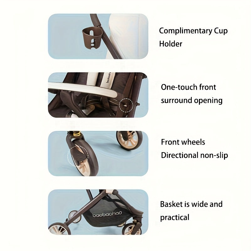 Carriola de Viaje Ultraligera: Plegado a una Mano, Lista para el Avión