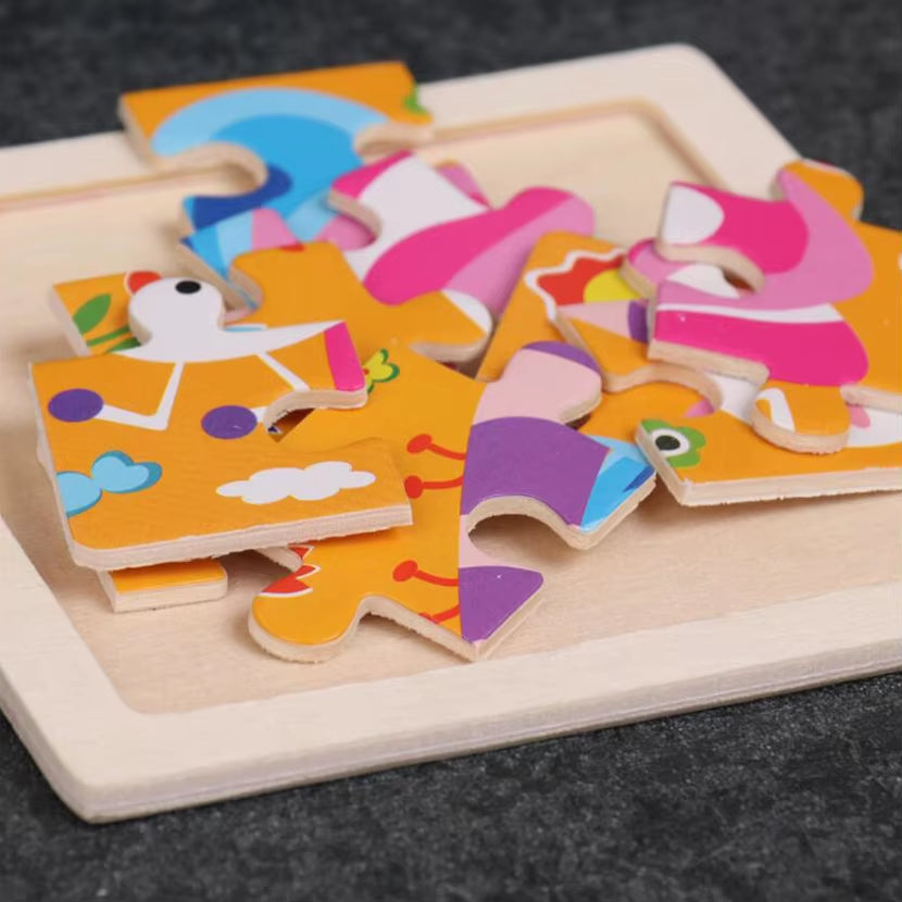Rompecabezas de madera (Juguetes Montessori)