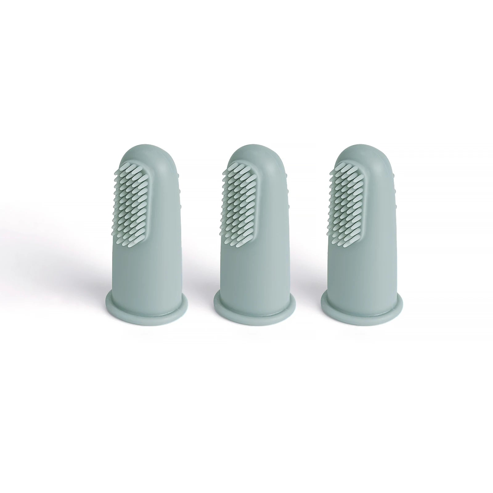 Set de Cepillos de Dedo para Bebé, Silicona 100% Segura (3 Piezas)