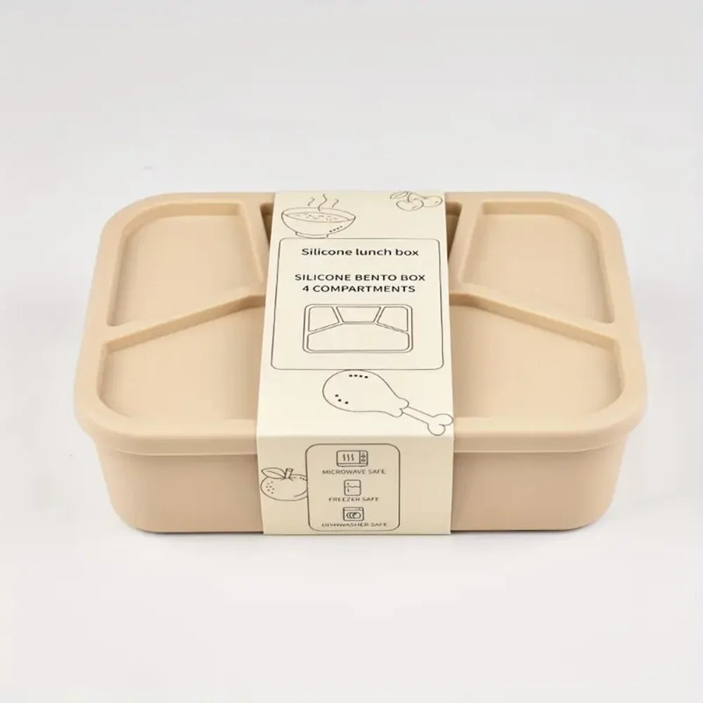 Caja Bento de Silicona  |  Compartimentos a Prueba de Fugas