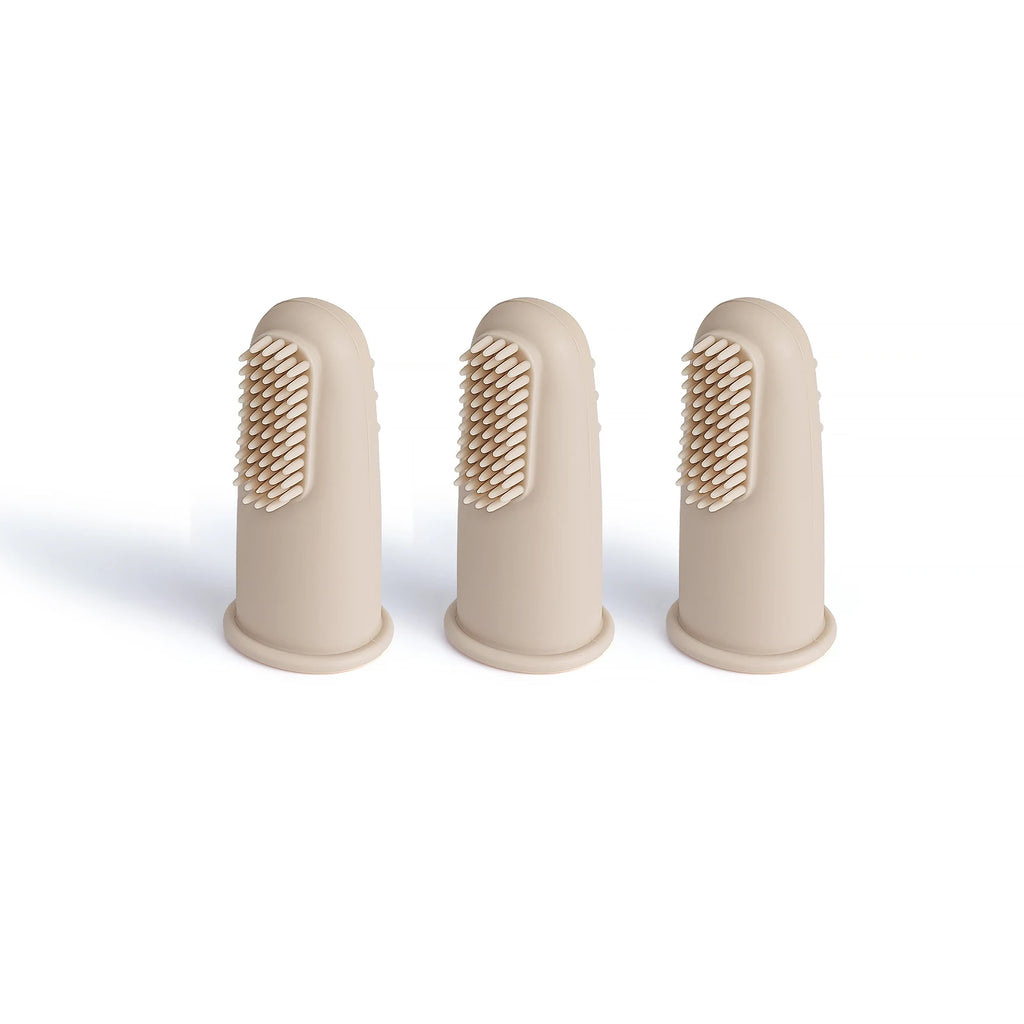 Set de Cepillos de Dedo para Bebé, Silicona 100% Segura (3 Piezas)