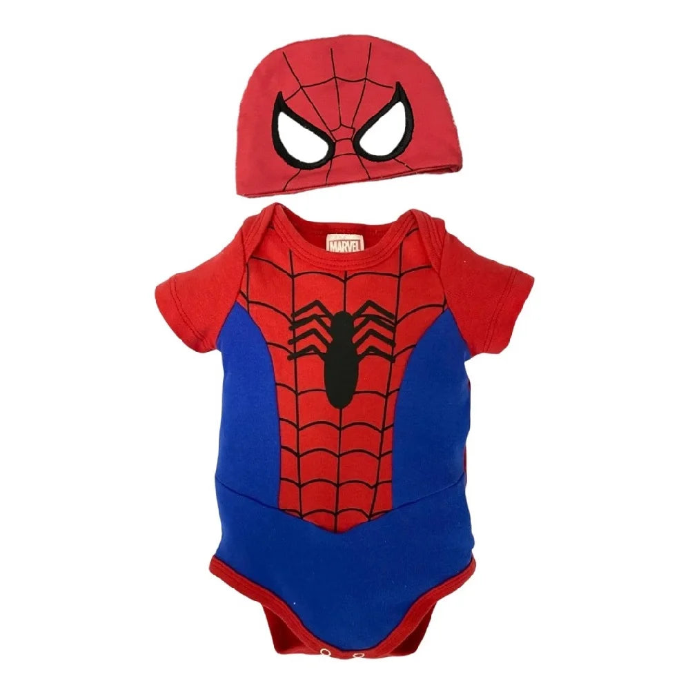 Conjunto "Cool Spider" Pañalero y Gorro(0-9M)