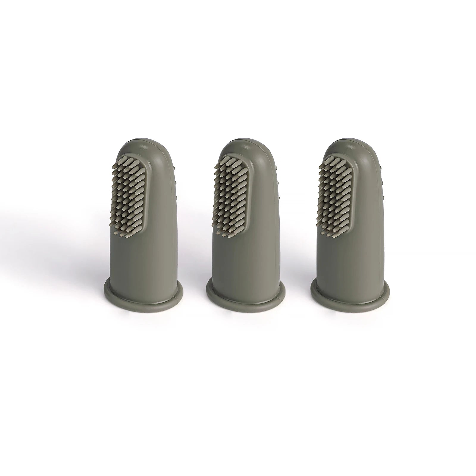 Set de Cepillos de Dedo para Bebé, Silicona 100% Segura (3 Piezas)
