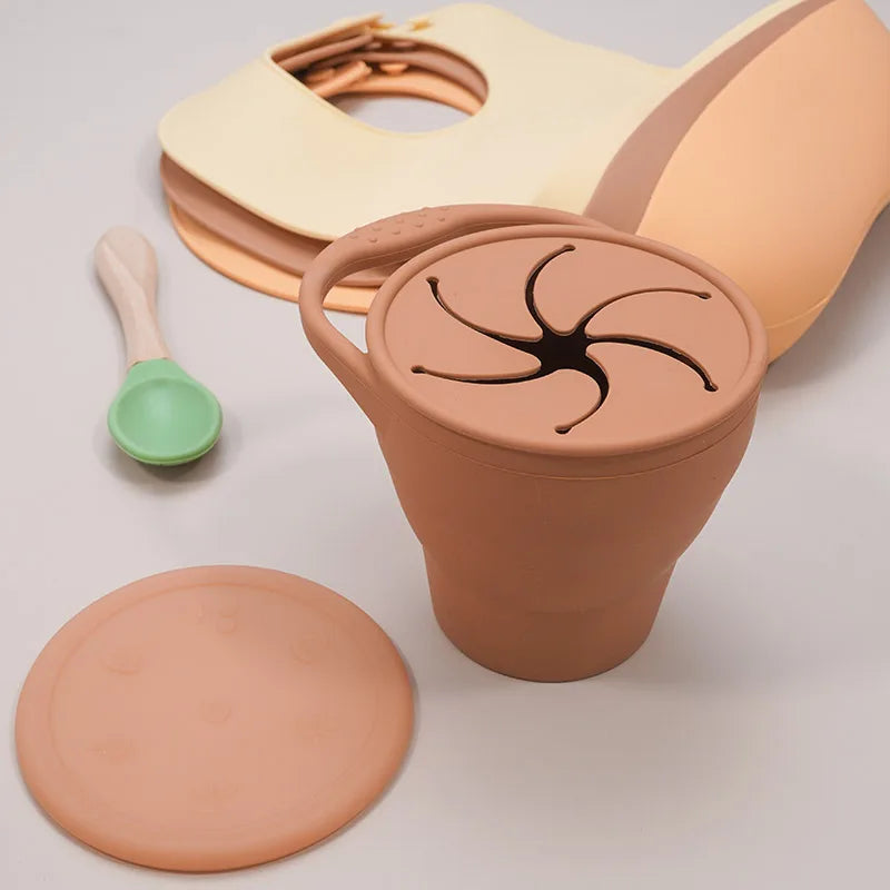Contenedor de Silicon sin BPA con tapa
