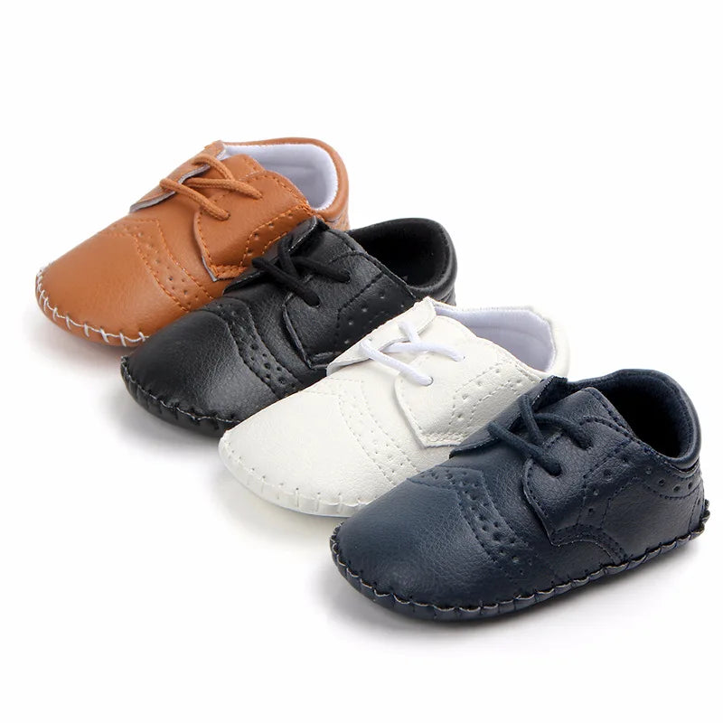 Zapatos Retro de Cuero para Primeros Pasos (0-24M)