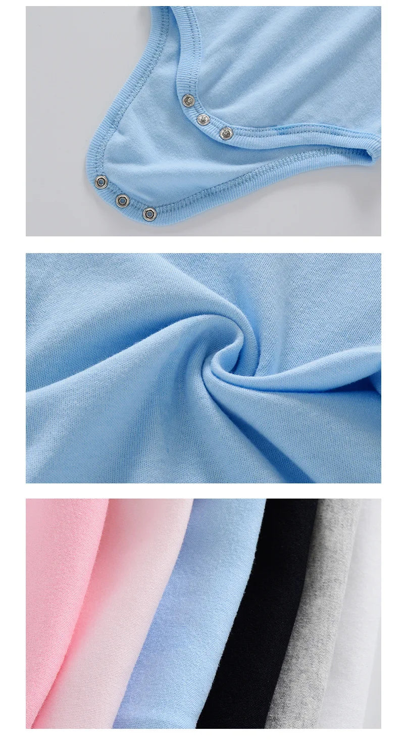 Set de 3 Bodys de Algodón 100% - Manga Corta y Color Sólido (Unisex)