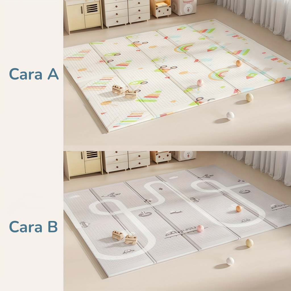 Colchoneta de Gateo Extragrande: Seguridad y Diversión Doble Cara