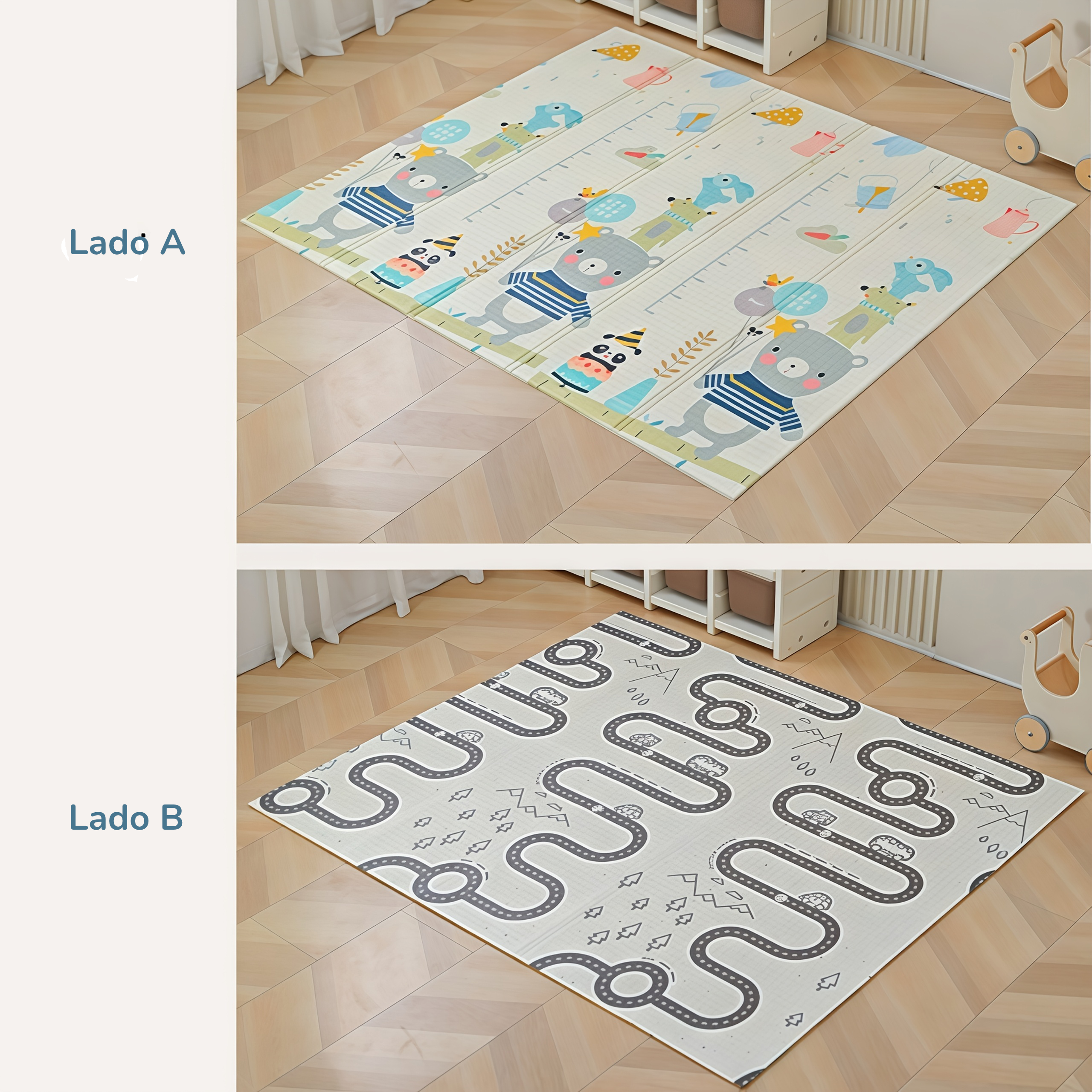 Colchoneta de Gateo Extragrande: Seguridad y Diversión Doble Cara