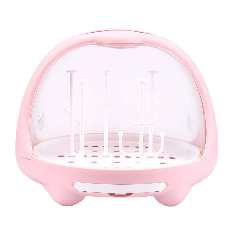 Escurridor de Biberones con Tapa Antipolvo | Caja de Almacenamiento Higiénica y Multiusos