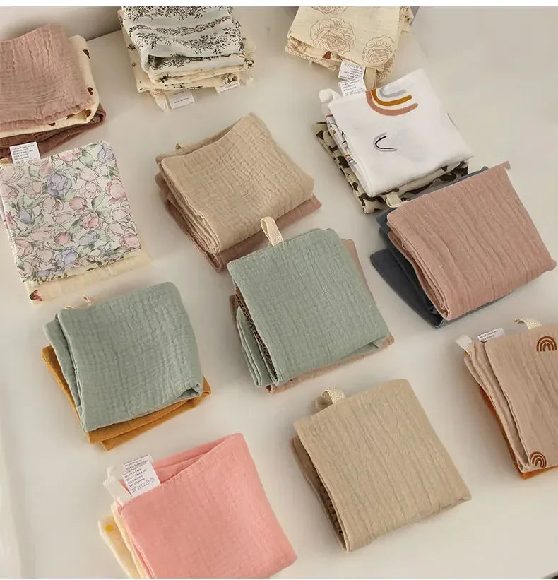 Set de 5 Toallas de Gasa de Algodón: Súper Suaves y Absorbentes (6 Capas)