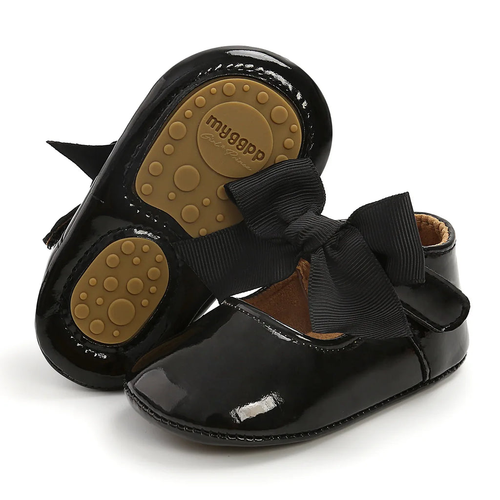 Zapatillas tipo Ballet con Moño: Elegancia Antideslizante para Bebé