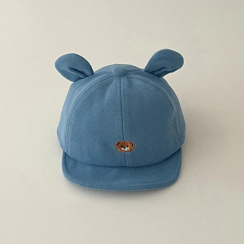 Gorra de Béisbol de Oso Kawaii: Protección Solar y Estilo Adorable (3-18 Meses)