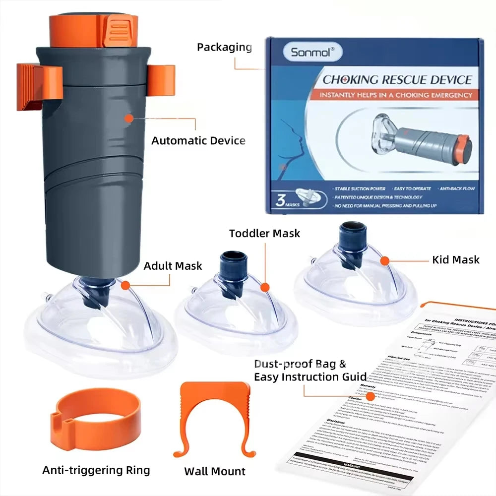 Dispositivo de Primeros Auxilios Anti-Asfixia para Atoramiento (Adultos y Niños)