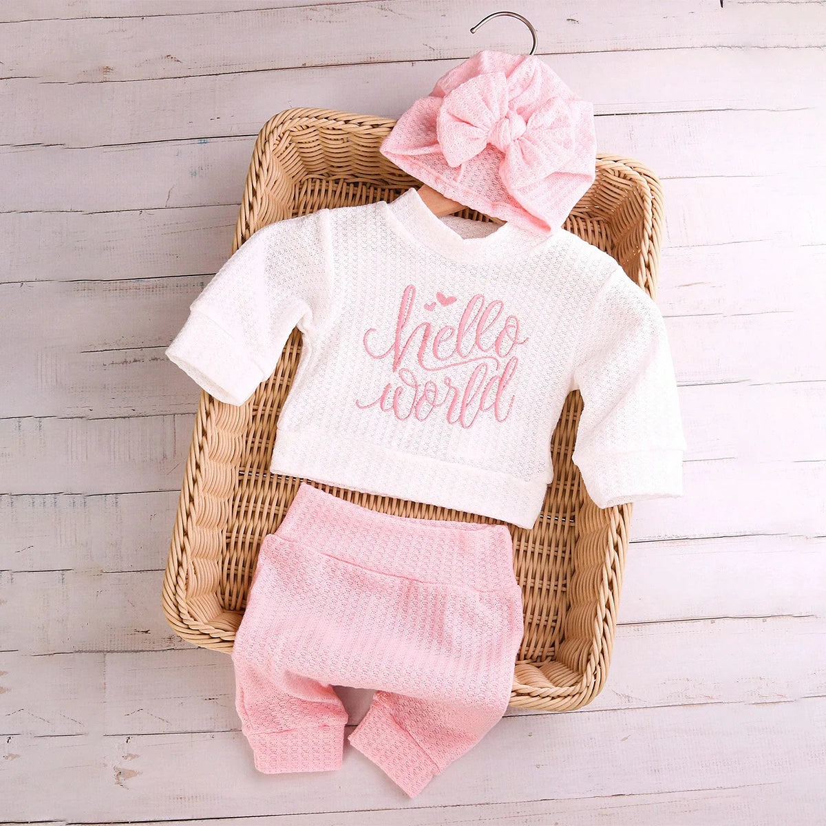 Conjunto "Hello" para Recién Nacido: Outfit para Fotos y Salida del Hospital