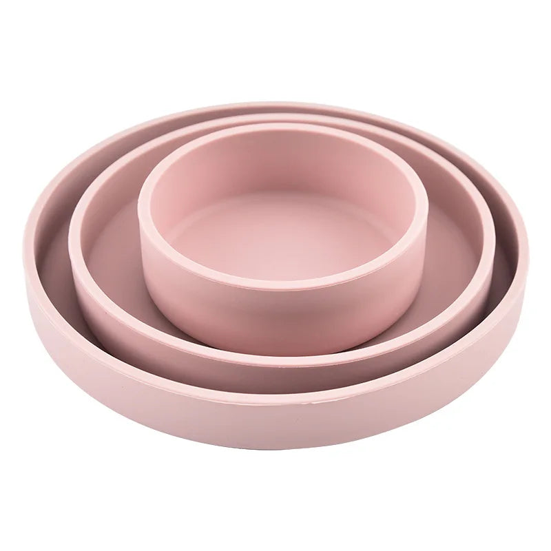 Set de 3 Platos y Cuencos de Silicona Premium | Libres de BPA