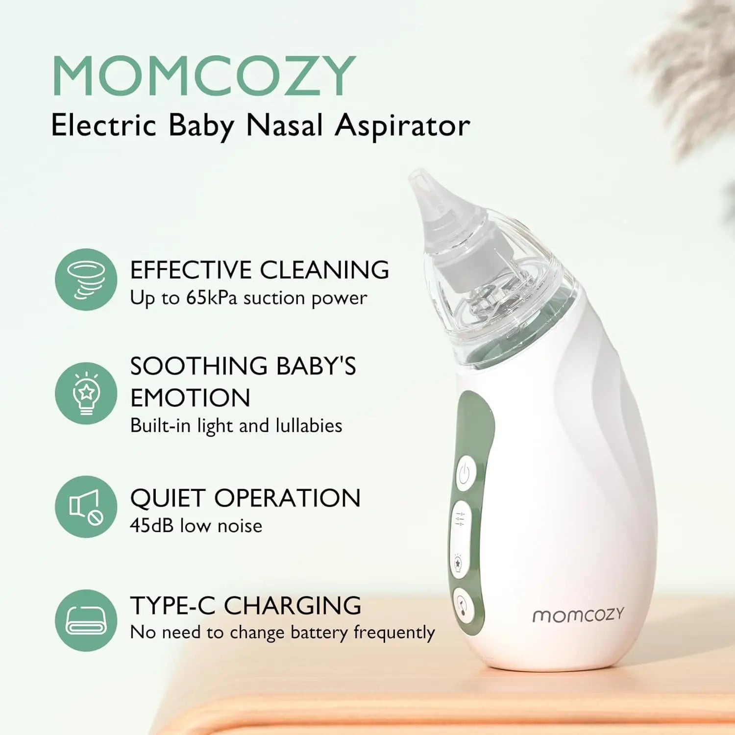 Aspirador Nasal Eléctrico Momcozy BN02: Respira sin problema en Segundos