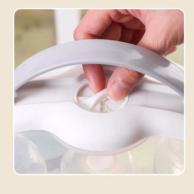 Escurridor de Biberones con Tapa Antipolvo | Caja de Almacenamiento Higiénica y Multiusos