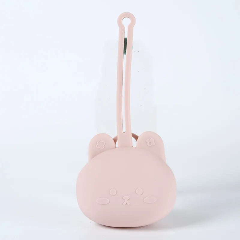 Estuche de silicón a prueba de caídas para almacenamiento  de chupón.
