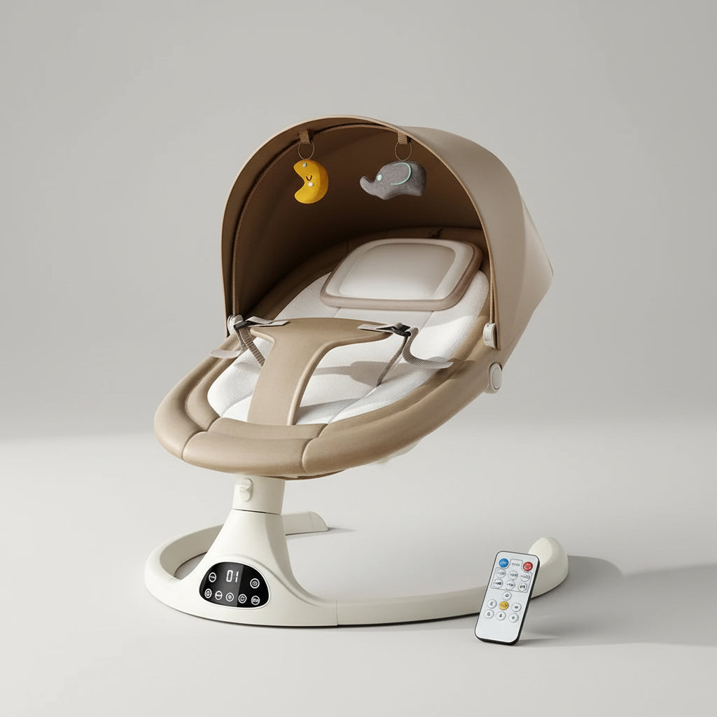 Cuna Mecedora Eléctrica Multifuncional 3 en 1 (Control Inteligente y APP)