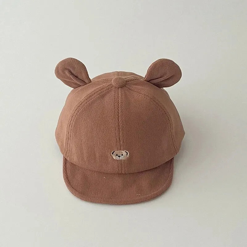 Gorra de Béisbol de Oso Kawaii: Protección Solar y Estilo Adorable (3-18 Meses)