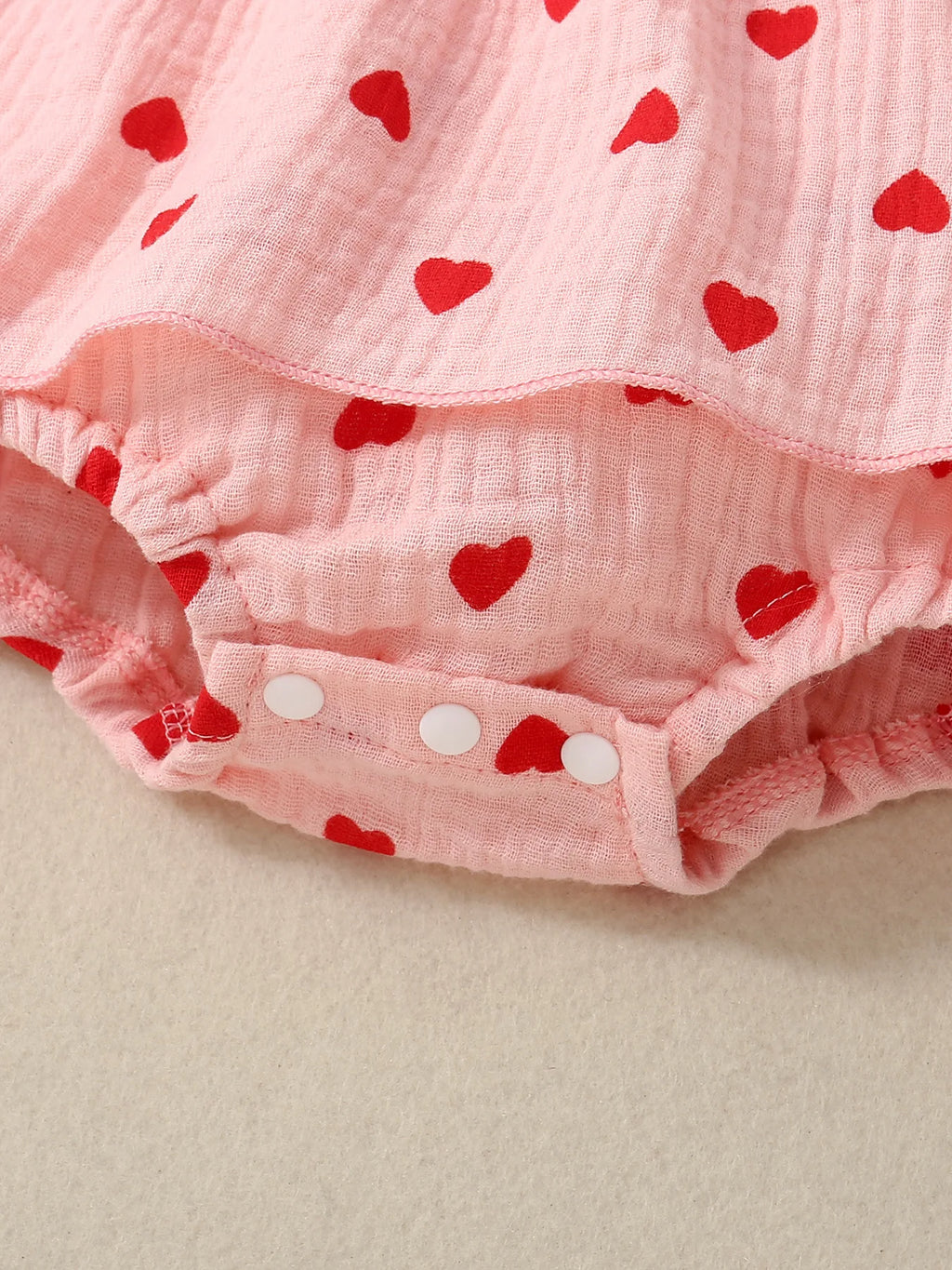 Vestido de Cuello Redondo con Corazones | Ocasiones Especiales y San Valentín (0-24M)