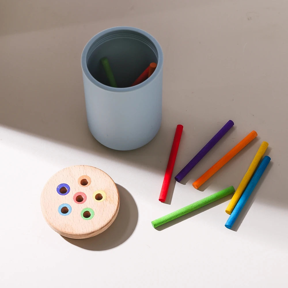 Set de Clasificación Montessori | Madera y Silicona para el Desarrollo Cognitivo