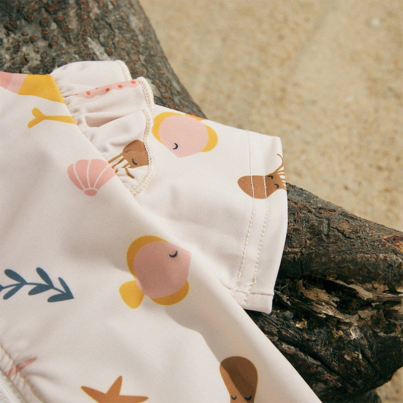Bañador "Sirenas y Conchitas" – Protección y Ternura en el Agua (0-24M)