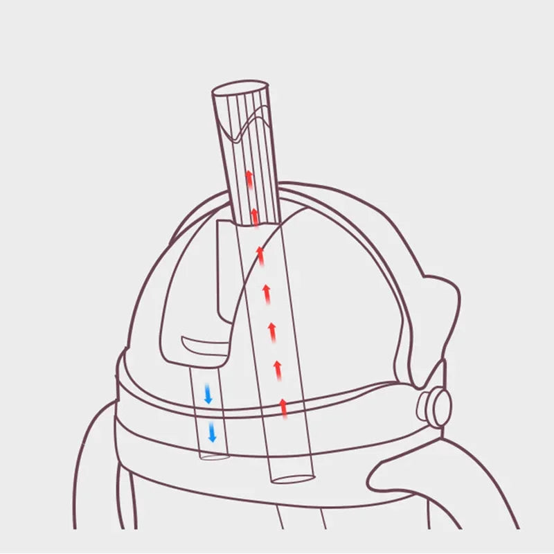 Botella de Agua con Popote y Válvula de 300 ml | Portátil, Antiderrames y con Asa para Entrenamiento