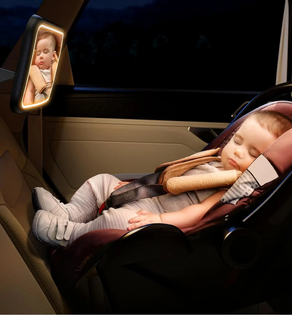 Espejo para Asiento de Coche con Luz LED Recargable (2000 mAh)